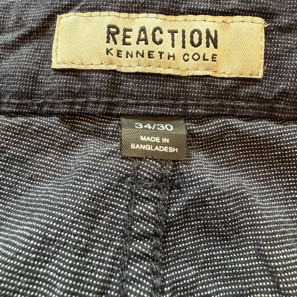 Kenneth Cole Reaction Pants Mens 34x30 Gray Fit Casual Chino Stretch Modern - Picture 2 of 8